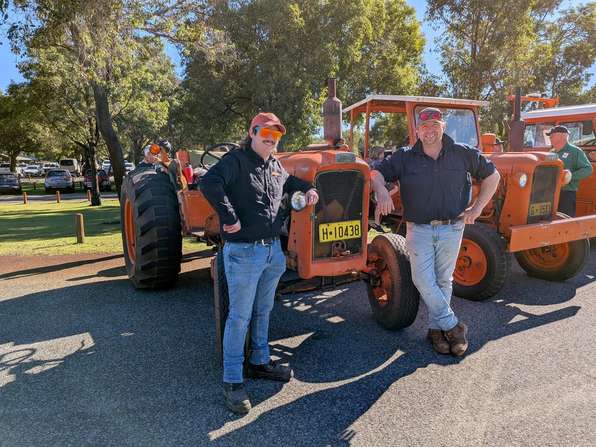 John and his 1963 Chamberlain tractor at Whiteman Park